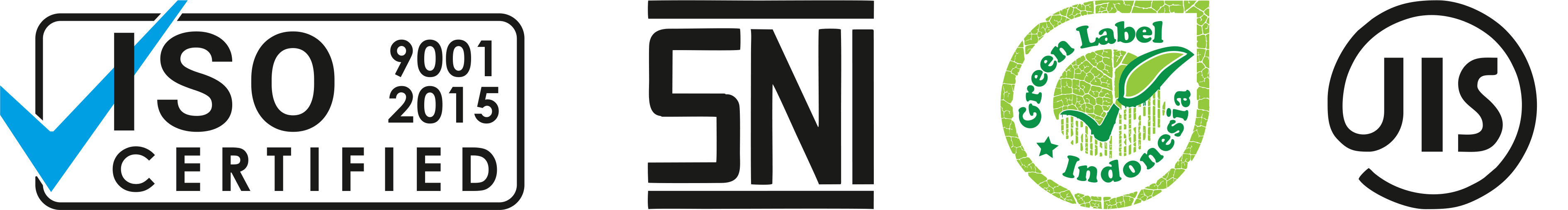 ISO 9001:2015, SNI, Green Label, JIS